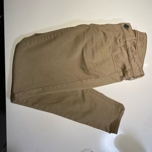 AEO Beige Stretch Mid Rise Jeggings